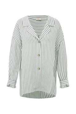 Cheap ZADIE SHIRT - SEAGRASS STRIPE Tops